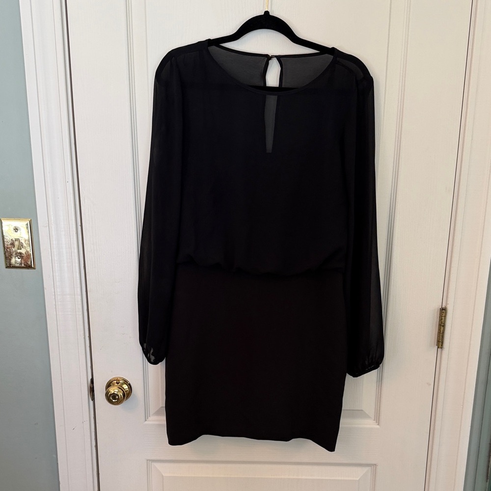 Banana Republic Black Long Sleeve Dress